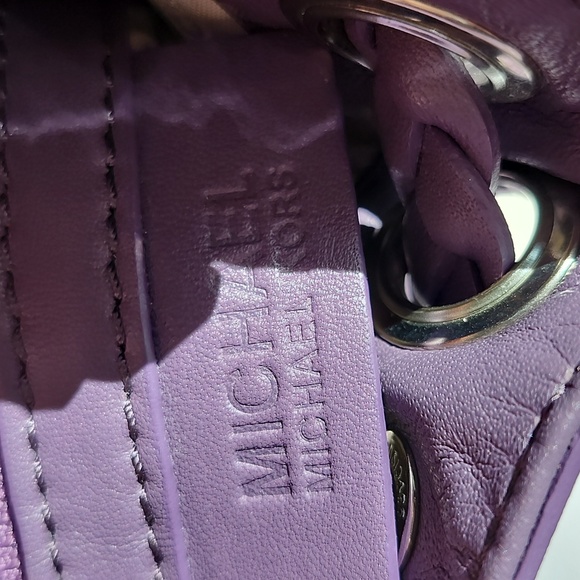 Michael Kors Lillac Purple Leather & Chrome Crossbody Bag , $40 - Picture 5 of 5